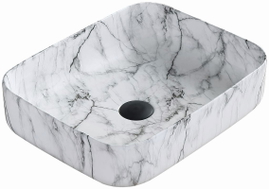 Mexen Carla pealsink 50 x 39 cm, valge kivi - 21555093