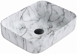 Mexen Carla umivaonik na radnoj površini 50 x 39 cm, bijeli kamen - 21555093