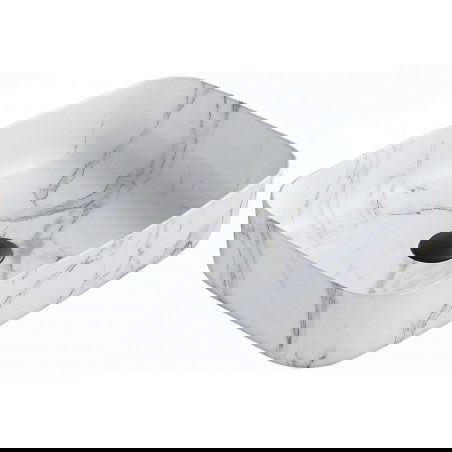 Mexen Carla lavabo sobre encimera 50 x 39 cm, piedra blanca - 21555092