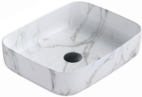 Mexen Carla lae peal asuv valamu 50 x 39 cm, valge kivi - 21555092