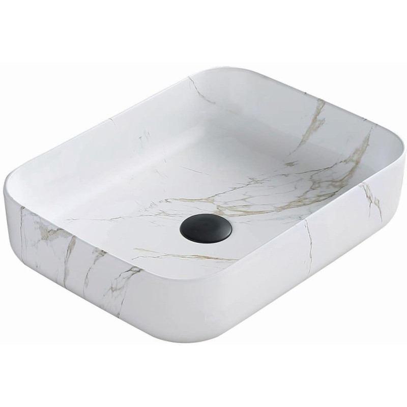 Mexen Carla lauapealne valamu 50 x 39 cm, valge kivi - 21555091