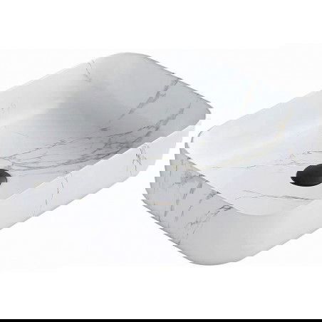 Mexen Carla bänkfritt handfat 50 x 39 cm, vit sten - 21555091