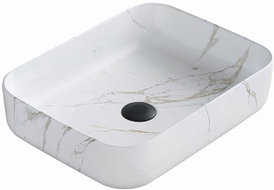 Mexen Carla lauapealne valamu 50 x 39 cm, valge kivi - 21555091