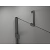 Mexen Lunar-B Duschkabine links öffnend 95 x 70 cm, transparent, gebürstet Gun Gray - 832-095-070-66-00-L