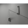 Mexen Lunar-B Duschkabine links öffnend 95 x 70 cm, transparent, gebürstet Gun Gray - 832-095-070-66-00-L