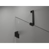 Mexen Lunar-B dušinurk, vasak 85 x 80 cm, läbipaistev, must - 832-085-080-70-00-L