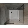 Mexen Omega Duschkabine zum Schieben 100 x 100 cm, transparent, schwarz + Flat Duschwanne, weiß - 825-100-100-70-00-4010B