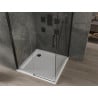Mexen Omega sliding shower cabin 100 x 100 cm, transparent, black + Flat shower tray, white - 825-100-100-70-00-4010B