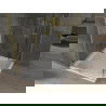 Mexen Omega Duschkabine zum Schieben 100 x 100 cm, transparent, gold + Duschwanne Flat - 825-100-100-50-00-4010