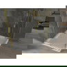 Mexen Omega Duschkabine zum Schieben 100 x 100 cm, transparent, gold + Duschwanne Flat - 825-100-100-50-00-4010