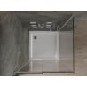 Mexen Omega sliding shower cabin 100 x 100 cm, transparent, chrome + Flat shower tray - 825-100-100-01-00-4010