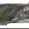 Mexen Omega Duschkabine Schiebetür 100 x 100 cm, transparent, Chrom + Duschwanne Flat - 825-100-100-01-00-4010