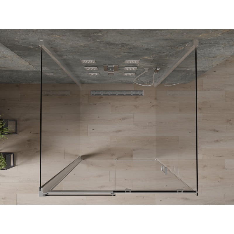 Mexen Omega-3S kabina prysznicowa 3-ścienna, rozsuwana 100 x 100 cm, transparent, chrom - 825-100-100-01-00-3S