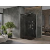 Mexen Omega klizni tuš kabinet 100 x 100 cm, grafit, krom - 825-100-100-01-40