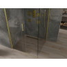 Mexen Omega schuifbare douchecabine 100 x 100 cm, transparant, goud - 825-100-100-50-00