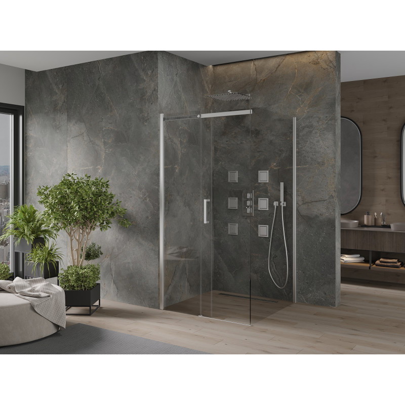 Mexen Omega kabina prysznicowa rozsuwana 100 x 100 cm, transparent, chrom - 825-100-100-01-00