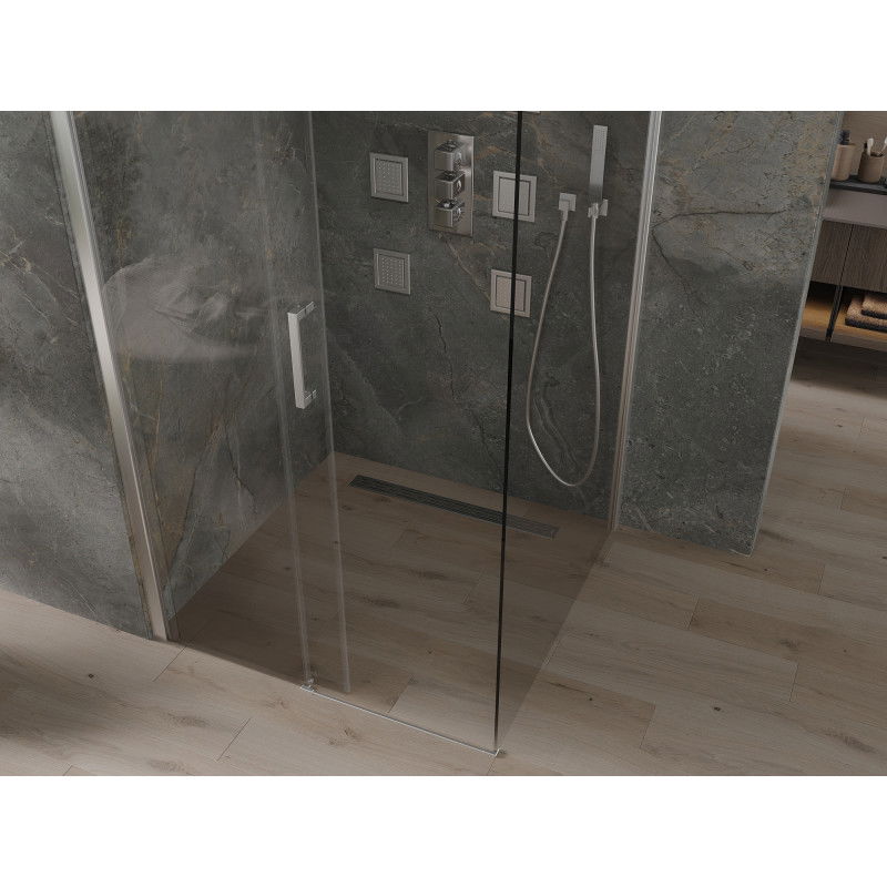 Mexen Omega douchecabine schuifdeur 100 x 100 cm, transparant, chroom - 825-100-100-01-00