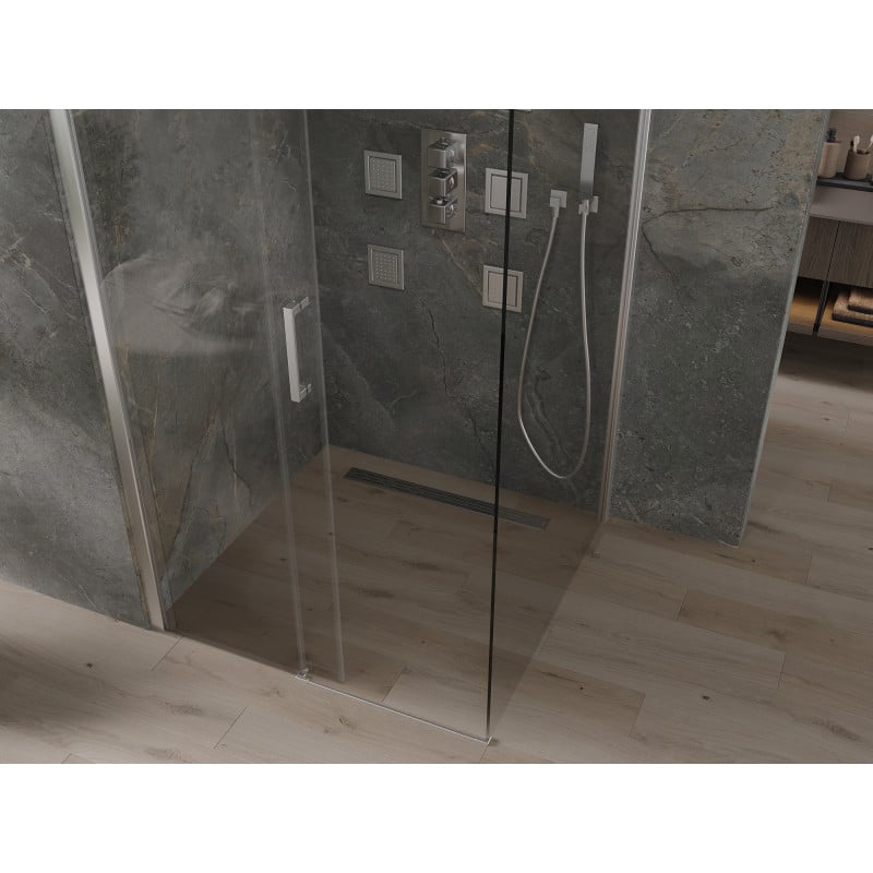 Mexen Omega sliding shower cabin 100 x 100 cm, transparent, chrome - 825-100-100-01-00