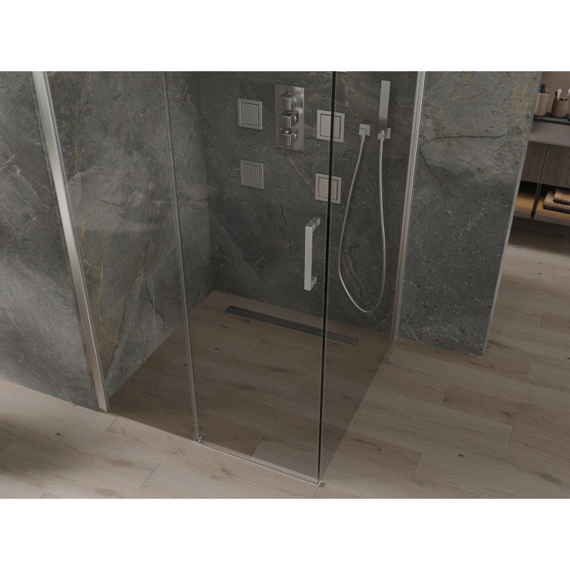 Mexen Omega Schiebedusche 100 x 100 cm, transparent, Chrom - 825-100-100-01-00