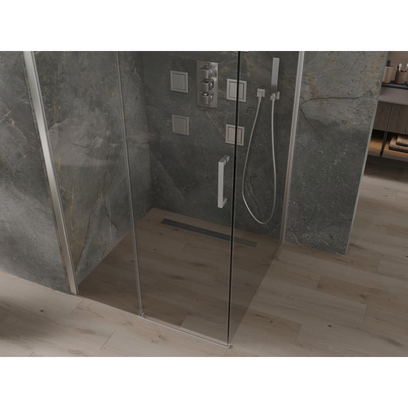 Mexen Omega sliding shower cabin 100 x 100 cm, transparent, chrome - 825-100-100-01-00
