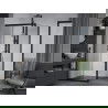 Mexen Apia schuifdouchecabine 100 x 100 cm, transparant, zwart - 840-100-100-70-00