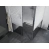 Mexen Apia klizna tuš kabina 100 x 100 cm, bijele trake, krom - 840-100-100-01-20