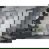 Mexen Apia schuifdouchecabine 100 x 100 cm, witte strepen, chroom - 840-100-100-01-20
