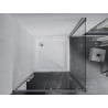 Cabine de douche coulissante Mexen Apia 90 x 90 cm, transparent, chrome + receveur Flat - 840-090-090-01-00-4010