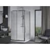 Mexen Apia 90 x 90 cm nihutatav dušinurk, läbipaistev, kroom + Flat dušialus - 840-090-090-01-00-4010