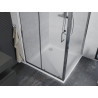 Mexen Apia 90 x 90 cm nihutatav dušinurk, läbipaistev, kroom + Flat dušialus - 840-090-090-01-00-4010