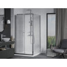 Mexen Apia 90 x 90 cm nihutatav dušinurk, läbipaistev, kroom + Flat dušialus - 840-090-090-01-00-4010