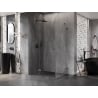 Mexen Lunar shower enclosure hinged left 100 x 70 cm, transparent, brushed gun gray - 834-100-070-66-00-L