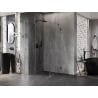 Mexen Lunar cabine de douche pivotante gauche 100 x 100 cm, transparent, gris arme brossé - 834-100-100-66-00-L