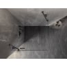 Mexen Lunar cabine de douche pivotante gauche 100 x 100 cm, transparent, gris arme brossé - 834-100-100-66-00-L