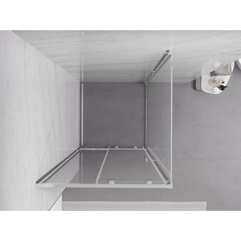 Mexen Exo-S cabina de ducha corredera 95 x 95 cm, transparente, cromo - 8151-095-095-01-00