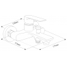 Mexen Royo R40 bathtub set, gold - 72203R40-50