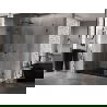 Mexen Lunar Duschkabine schwenkbar links 95 x 80 cm, transparent, schwarz - 834-095-080-70-00-L