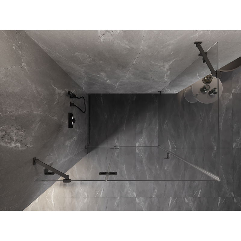 Mexen Lunar καμπίνα ντους πτυσσόμενη αριστερή 75 x 70 cm, διάφανη, gun metal