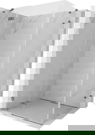 Mexen Lunar cabina doccia a battente sinistra 100 x 80 cm, trasparente, metallo canna di fucile - 834-100-080-95-00-L