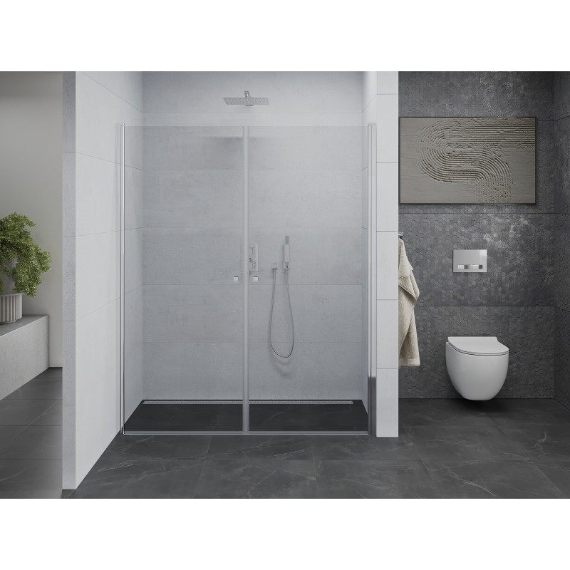 Mexen Pretoria Duo hinged duššiuksed 150 cm, läbipaistev, kroom - 852-150-000-02-00