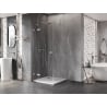 Mexen Lunar cabine de douche pivotante gauche 70 x 70 cm, transparent, nickel brossé - 834-070-070-97-00-L