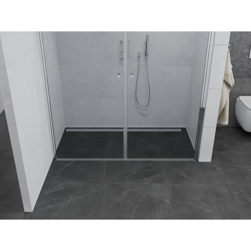 Mexen Pretoria Duo hinged duššiuksed 150 cm, läbipaistev, kroom - 852-150-000-02-00