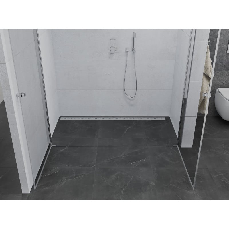 Mexen Pretoria Duo drzwi prysznicowe uchylne 150 cm, transparent, chrom - 852-150-000-02-00