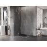 Mexen Lunar left hinged shower enclosure 85 x 80 cm, transparent, brushed nickel - 834-085-080-97-00-L