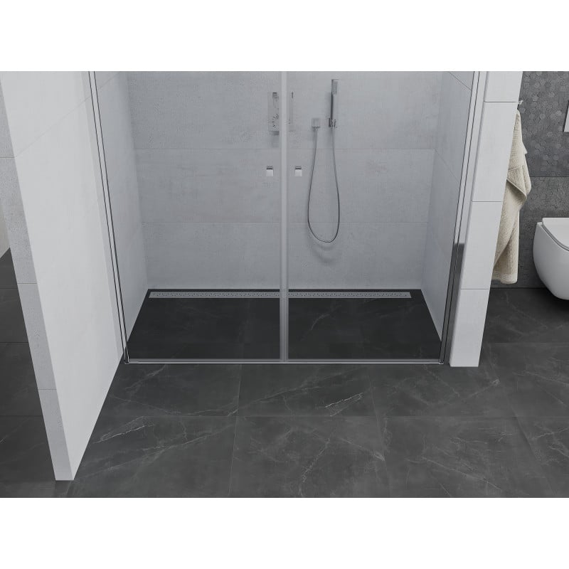Mexen Pretoria Duo drzwi prysznicowe uchylne 170 cm, transparent, chrom - 852-170-000-02-00