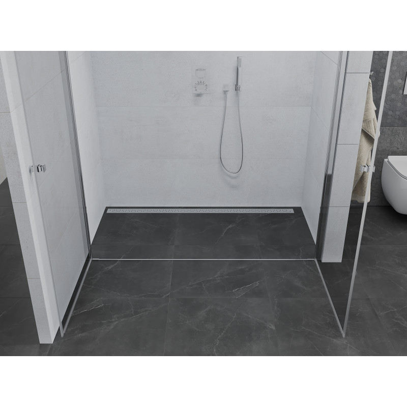Mexen Pretoria Duo draaideuren voor douche 170 cm, transparant, chroom - 852-170-000-02-00