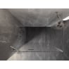 Cabine de douche pliante gauche Mexen Lunar 100 x 80 cm, transparent, nickel brossé - 834-100-080-97-00-L