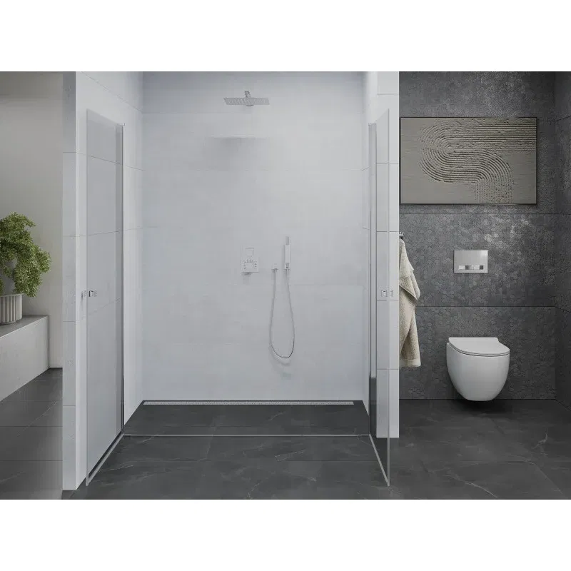 Mexen Pretoria Duo porte de douche pivotantes 180 cm, transparent, chrome - 852-180-000-02-00
