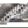 Mexen Lunar T Duschkabine schwenkbar rechts 140 x 80 cm, transparent, weiß - 834T-140-080-20-00-P