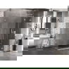 Mexen Lunar T Duschkabine schwenkbar rechts 140 x 80 cm, transparent, weiß - 834T-140-080-20-00-P